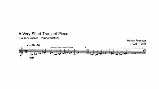 Morton Feldman  A Very Short Trumpet Piece score [upl. by Rutter56]