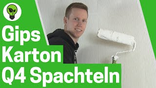 Gipskarton Spachteln Q4 ✅ GENIALE ANLEITUNG Wie Rigipsplatten auf Qualitätsstufe Q4 Verspachteln [upl. by Weldon294]