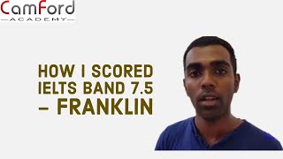 IELTS Trivandrum Kerala  Franklin  Camford scores IELTS BAND 75 with 85 in Listening [upl. by Iteerp613]