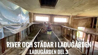 Renovering av Ladugård  del 3  River och städar i ladugården  Inte gjort på 40 år [upl. by Ulberto]