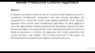 Optimization of Temporal Processes A Model Predictive Control Approach [upl. by Ellehcam205]