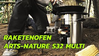 ARTSNature Raketenofen S32 Multi Holzofen für Dutch Oven oder Grill [upl. by Asylla74]