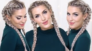 How To Dutch Braids with Clip In Extensions [upl. by Herby]