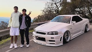 Picking up my 15 Year Old Neighbor After School in my R34 GT Type R [upl. by Attwood]