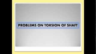 Problems on torsion of shaft best video for students [upl. by Ajssatsan804]