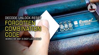 How to Decode Unlock amp Reset Forgotten Combination Locks on Any Suitcase Luggage amp Briefcase [upl. by Eilyw]