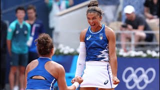 SARA ERRANI E JASMINE PAOLINI MEDAGLIA D’ORO NEL DOPPIO FEMMINILE ALLE OLIMPIADI DI PARIGI [upl. by Howie]