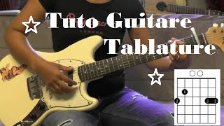 How to play Coldplay In my place ★Tuto Guitare Tab ★ [upl. by Airod724]