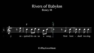 Rivers of Babylon  Karaoke for SaxVoice [upl. by Sly]