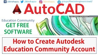 How to Create AutoDesk Education Community Account  For Civil Engineer  Bangla Part  01 [upl. by Chun]