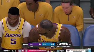 NBA LIVE LOS ANGELES LAKERS VS PHILADELPHIA 76ERS I NBA 2K25 December 6 2024 LAL VS SIXERS 2K25 [upl. by Tierell572]