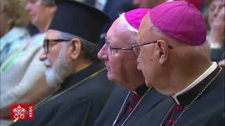 UDIENZA PAPA FRANCESCO A BARTOLOMEO E CONFERENZA CENTESIMUS ANNUS 2018 05 26 [upl. by Euqnomod]