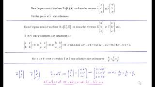 01 Vecteurs de lespace  Colinéarité coplanarité Points alignés points coplanaires [upl. by Lambart]