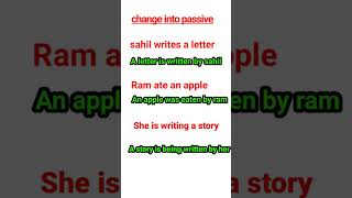 active passive voice exampleenglish grammar practiceshortsviral [upl. by Atterrol]