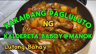 SIMPLENG LUTO NG KALDERETANG BABOY  MANOKIlocano recipe YUMMY 😋 [upl. by Aramanta248]