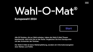 Wahlomat EU Wahl 2024 [upl. by Sharp]