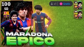 Así JUEGA MARADONA del BARCELONA quotÉpicoquot de 100 🤩🎁  ENTRENAMIENTOS  EFOOTBALL 2024 Mobile [upl. by Anelac]