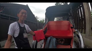 4K Part 1 rickshaw ride in Kyoto Japan with very funny and chatty driver [upl. by Yentruok]