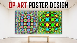 Photoshop OP ART  How to Create Your Own EyeCatching Op Art Poster [upl. by Ariayek]