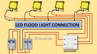 LED Flood light connection diagram  circuit info light [upl. by Payne]