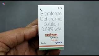 Unibrom Eye Drops Bak Free  Bromfenac Ophthalmic Solution 009WV Uses  Unibrom Eye Drops uses [upl. by Leinehtan713]