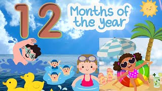 Lesson7 12 Months of a Year fun song [upl. by Darbie]