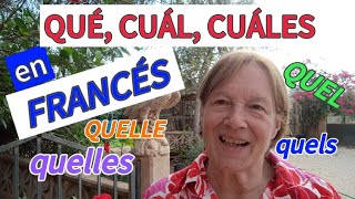 Qué Cuál Cuáles en FRANCÉS  QUEL QUELS QUELLE QUELLES adjetivos interrogativos y exclamativos [upl. by Firman]