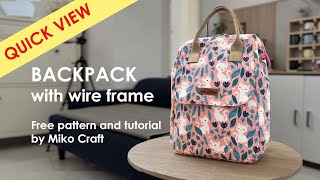 DIY Backpack with wire frame [upl. by Krystyna]