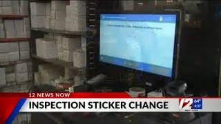 Mass changing vehicle inspection sticker system [upl. by Auhesoj721]