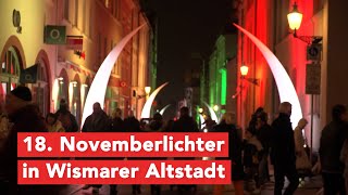 Wismars Altstadt bunt erleuchtet durch Novemberlichter [upl. by Melville]