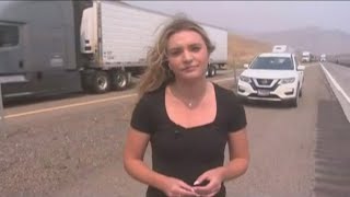 I84 closed Baker City to Ontario due to fires traffic moving slowly [upl. by Nyrmac]