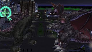 Godzilla Destroy All Monsters Melee Godzilla 2000 VS Destoroyah Hard GCN [upl. by Valry]