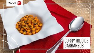 🍲🌶 CURRY ROJO de GARBANZOS 🍲🌶️ en la olla a presión RAPID XPRESS I FAGOR [upl. by Thecla]