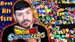 Ranking ALL 182 Playable Characters in Dragon Ball Sparking Zero  Overanalyzing my potential mains [upl. by Abbye]