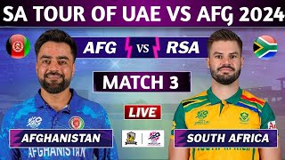 AFGHANISTAN vs SOUTH AFRICA 3rd ODI MATCH LIVE COMMENTARY  SA vs AFG LIVE  SA BAT [upl. by Cartwright]