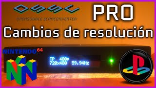 OSSC PRO  Resoluciones cambios de resolución en modo MULTIPLICADOR y REESCALADOR  Framelock TEST [upl. by Yaya668]