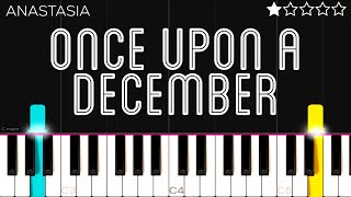 Anastasia  Once Upon A December  EASY Piano Tutorial [upl. by Nattie211]