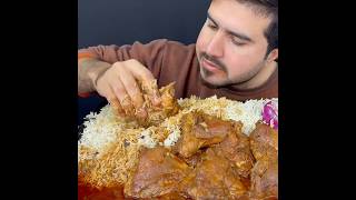 ASMR EATING SPICY CHICKEN CURRY🔥 BASMATI RICE  shorts mukbangnasmreating mukbangasmr asmr [upl. by Lirba]