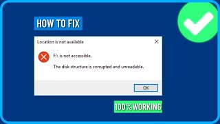 How to Fix the Disk Structure is Corrupted and Unreadable in Windows 111087 [upl. by Davey]