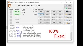 Xampp Mysql Error Fix 100 Worked [upl. by Cilo]