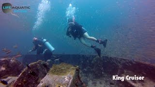 King Cruiser Wreck and underwater cave at Koh Dok Mai in Thailand [upl. by Nuhsyar]