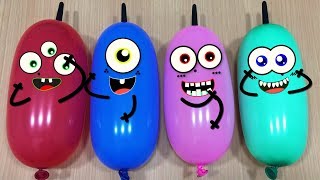 Making Slime With Funny Balloon Cute Doodles 10  Satisfying Slime Videos  Mickey Slime [upl. by Nally]