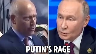 Chilling moment seething Putin erupts in fury at BBC reporter who challenged him over Ukraine war [upl. by Emil758]