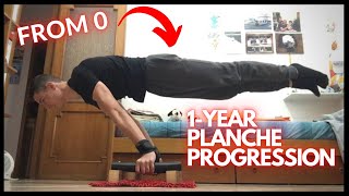 INCREDIBLE 1YEAR PLANCHE PROGRESSION  From zero to full planche [upl. by Moyna]