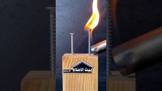 The difference between a regular screw and a heated one 🔥 decor practicaltips wood DIY [upl. by Awad]