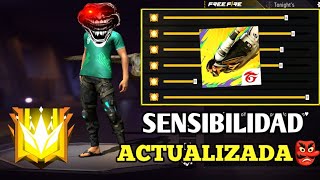 ✅ SENSIBILIDAD ACTUALIZADA⚙️CON DPI PARA DAR TODO ROJO👺FREE FIRE🔥 [upl. by Notxarb]