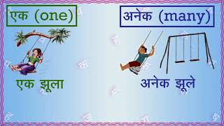 एक वचन बहु वचन  Singular and Plural  एक और अनेक  for nonHindi Speaking Adults [upl. by Macfadyn378]