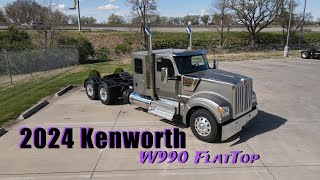 First look 2024 Kenworth W990 Flat Top trucking kenworth truck custom drone [upl. by Colver]