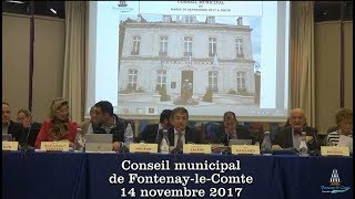 Conseil municipal de FontenayleComte 14 novembre 2017 [upl. by Pedroza]