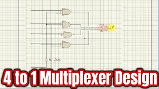 How to design 4 To 1 Multiplexer by Proteus Toutorial 04 [upl. by Vanhomrigh523]